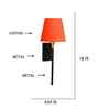 Metal Wall Mounted Conical Fabric Lamp   Elegant Wall Lighting for Home-(Orange)