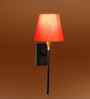 Metal Wall Mounted Conical Fabric Lamp   Elegant Wall Lighting for Home-(Orange)