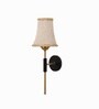 Metal Wall Mounted Lamp with Beige Jute Shade for Hallway & Living Room