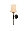 Metal Wall Mounted Lamp with Beige Jute Shade for Hallway & Living Room
