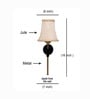 Metal Wall Mounted Lamp with Beige Jute Shade for Hallway & Living Room