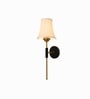 Metal Wall Mounted Lamp with Off-White Cotton Shade & Bedroom