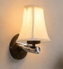 Metal Wall Mounted Lamp with Off-White Cotton Shade & Bedroom