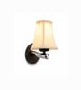 Metal Wall Mounted Lamp with Off-White Cotton Shade & Bedroom