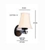 Metal Wall Mounted Lamp with Off-White Cotton Shade & Bedroom