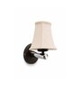 Metal Wall Mounted Lamp with Off-White Cotton Shade & Bedroom