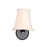 Metal Wall Mounted Lamp with Off-White Cotton Shade & Bedroom