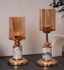 Metal Whimsical Light French Gold Candle Stand
