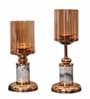 Metal Whimsical Light French Gold Candle Stand