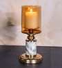 Metal Whimsical Light French Gold Candle Stand