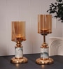 Metal Whimsical Light French Gold Candle Stand