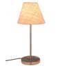Metal White Jute Shade Table Lamp With Silver Base