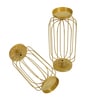 Metal Wired Oval Candle Stands Set of 2