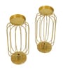 Metal Wired Oval Candle Stands Set of 2