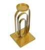 Metal Wired Oval Striped Candle Stand
