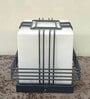 Metal Wired Square Unbreakable Grey & White Metal & Plastic Gate Light