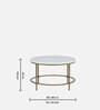 Metalico Round Coffee Table In White & Gold Finish