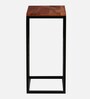 Metalico Solid Wood C Shaped Table In Natural Finish
