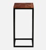 Metalico Solid Wood C Shaped Table In Natural Finish