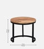 Metalico Solid Wood Nest Of Tables In Natural Finish (Set of 3)