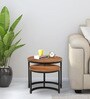 Metalico Solid Wood Nest Of Tables In Natural Finish
