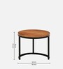Metalico Solid Wood Nest Of Tables In Natural Finish
