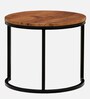 Metalico Solid Wood Nest Of Tables In Natural Finish