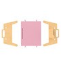 Metallic Berries Kids Study Table in Pink Colour