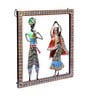 Metallic Dancer Couple Wall Hanging Frame In Yellow