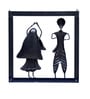 Metallic Dancer Couple Wall Hanging Frame In Yellow