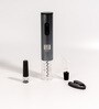 Metallic Finish, Automatic Cordless Electric Wine Opener Corkscrew Set with Foil Cutter (Grey)