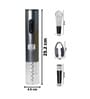Metallic Finish, Automatic Cordless Electric Wine Opener Corkscrew Set with Foil Cutter (Grey)