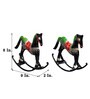 Metallic Horse (Set Of 2) Figurine In Black Colour