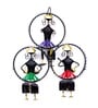 Metallic Musician Wall Hanging Frame (Set Of 3) In Multicolour