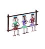 Metallic Musician Wall Hanging Frame In Blue
