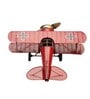 Metallic Vintage Red Airplane Miniature Showpiece