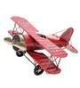 Metallic Vintage Red Airplane Miniature Showpiece