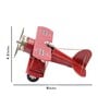 Metallic Vintage Red Airplane Miniature Showpiece