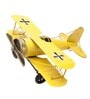 Metallic Vintage Yellow Airplane Miniature Showpiece