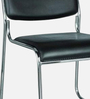 Metallica Leatherette Guest Chair in Black Colour