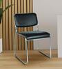 Metallica Leatherette Guest Chair in Black Colour