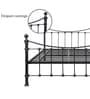 Metallika Arch Metal Queen Size Bed in Black Colour