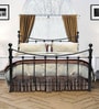 Metallika Arch Metal Queen Size Bed in Black Colour