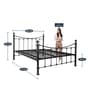 Metallika Arch Metal Queen Size Bed in Black Colour