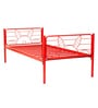 Bunny Metal Single Size Bed in Red Colour