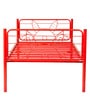 Bunny Metal Single Size Bed in Red Colour