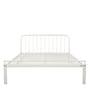 Kabul Metal Queen Size Bed in White Colour