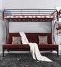 Bucharest Metal Bunk Bed in Brown and Red Colour
