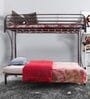 Bucharest Metal Bunk Bed in Brown and Red Colour