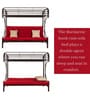 Bucharest Metal Bunk Bed in Brown and Red Colour